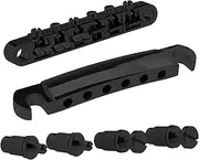 ECSiNG Black Electric Guitar Tune-o-Matic Tailpiece & Bridge Set With Studs Mounting Accessories 52.5mm For Epiphone Les Paul 6-Strings Guitar