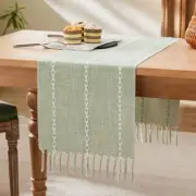 Braided Farmhouse Table Runner,13x48 48" x 13" (Runner) Braided Sage Green