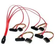 StarTech 50cm Internal Mini SAS Cable, SFF8087 to 4x SFF8482 - SAS808782P50