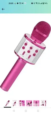 Kids Microphone for Singing, Wireless Bluetooth Karaoke Microphone for...