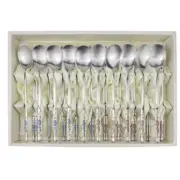Kitchen Art Wellbeing Plum Blue Red (10 spoons + 10 chopsticks) Set Stainless St