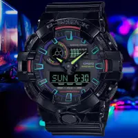 在飛比找ETMall東森購物網優惠-CASIO G-SHOCK 虛擬彩虹雙顯腕錶 GA-700R