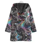 Psychedelic Lava Lamp Cotton Cozy Hooded Jacket Rainbow Liquid Cloak Marble Coat