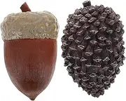 SUPVOX 2pcs Pinecone Acorn Key Storage Box Outdoor Hidden Key Hider for Home Security for Garden Use and Organizing Items