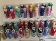 Lot of 36 Rope Viscose Rayon Thread Spool Cone 5000Y Colors Embroidery Machine