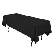 Just Party Linen Tablecloth Rectangle 182x305cm - Black