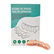 4pcs Toe Separator Bunion Corrector Silicone Straightener Orthopedic Spacer