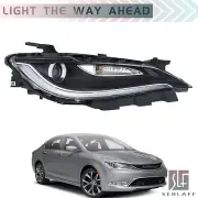 Headlight Assy For 2015-2017 Chrysler 200 Halogen Passenger Black Trim W/LED DRL (for: Chrysler)