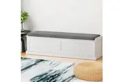 Artiss Storage Ottoman Blanket Box 140cm Fluted Grey