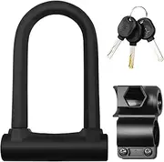 Daseeme Heavy Duty Bicycle U Lock - SE Anti-Theft Bike Lock with Mounting Bracket, Keyed Secure Bike Security for Outdoor Cycling Accessories
