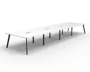 New RapidLine Eternity 8 Person Desk 6000mm (1500mm per person) Double Sided Met