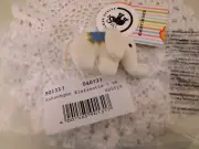 NIP STEIFF SMALL WHITE & BLUE ELEPHANT 140TH ANNIVERSARY KEYRING 4" WIDE 901317