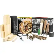 K.37 All-in-One Wood Carving Kit - 15 Projects with Whittling Book for Beginners