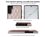 3 Cards Leather Case for Samsung Galaxy Note 10, RFID Blocking Material to Protect Card Data - Rose Gold