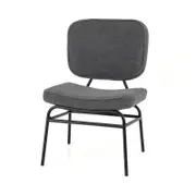 Costway Upholstered Chair Metal Structure Chair Reading Lounge Chair Grey