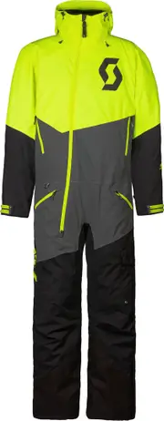 Scott Back-X Dryo One Piece Snowmobile Suit, black-grey-yellow, Size M for Men Black Grey Yellow