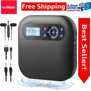 Rechargeable Bluetooth 5.1 CD Player with Anti-Shock & Speakers - Travel Ready