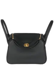 Herms Black Leather Lindy 26 GHW (Authentic Pre-Loved)