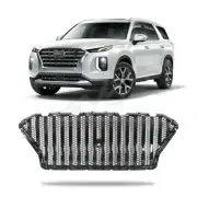 Front Grille Mesh Grill Vent Fits For Hyundai Palisade 2019-2024 Trim Black
