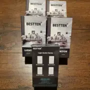 5 Pack BESTTEN Decorator Wall Light Switch with Wallplate 15A 120/277V ...