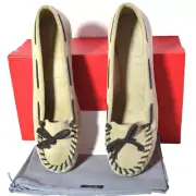 PRADA MIU MIU SHOES Schuhe Pumps Mokassin Leder 35,5 UK 2,5 NEU NEW 290€