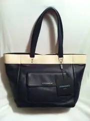 REDUCED!! Cynthia Rowley Genuine Leather Navy/Off-White Tote/Shopper. NWT.