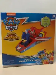 Nickelodeon Paw Patrol Mini Jet Playset Mighty Pups Super Paws 2 Pups Included