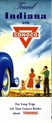 1958 Conoco Road Map: Indiana NOS