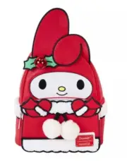 Loungefly Sanrio My Melody Christmas Holiday Mini Backpack NWT Jingle Bell Red