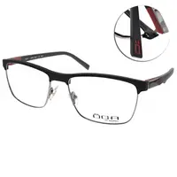 在飛比找Yahoo奇摩購物中心優惠-OGA眼鏡 瑞典頂級品牌/黑紅-銀#OGA8267O NR0