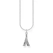 THOMAS SABO Necklace with Eiffel Tower pendant and zirconia - silver