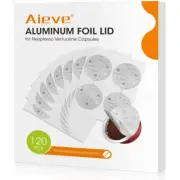 120Pcs Aluminum Foil Seals Lid for Reusable Nespresso Pods Vertuo Compatible wit