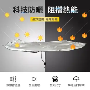 【OMyCar】 傘式車用遮陽傘2入組 汽車遮陽傘 傘式遮陽 遮陽隔熱 擋風玻璃遮光簾 前擋遮陽