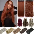 100% THICK One Piece Clip in Real As Human Hair Extensions 3/4 Full Head Blonde