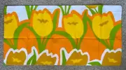 NIP 1970's Stevens Utica Pair of KING (2) Pillowcases Huge Florals Bright Colors