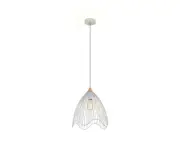 Spiaggia Cone (Wavy Edge) Pendant Light in Black or White - White