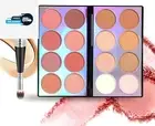 Joyeee Blusher Contour Highlighter Makeup Palette, 16 Color All-In-One Matte Bro