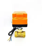 Brass Motorized Ball Valve 1/2inch Brass Motorized 3-Wire 2-Way Control Electric with Manual Switch 1Pcs (Size : BSP, Color : 24VDC) (Color : 24vdc, Size : BSP) (Color : 24vdc, Size : BSP)