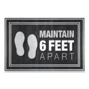 Apache Mills 3984528772X3 Message Floor Mats, 24 X 36, Charcoal, "maintain 6