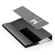 Computer Keyboard Stand Acrylic Tilted Plus Deep Black+carfskin Comfort