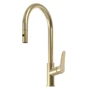 OLIVERI Verona Pull Out Goose Neck Spray Mixer - Classic Gold VA306503CG-P