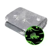 Glow in The Dark Blanket Dinosaur Throw Blanket for Boys Kids Soft Warm Cozy ...
