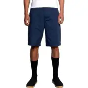 RVCA Americana Chino Shorts Mens Sz 28 Relaxed Fit Navy Moody Blue NWT