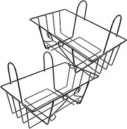 MINAOLULUS 2Pcs Balcony Hanging Planter Rack Durable Flowerpot Holder for Fence Railing Plant Hanger Shelf for Succulent Plants Display and Garden Decoration