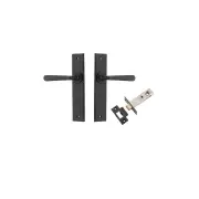 Copenhagen Lever Chamfered Backplate Passage Kit Matt Black