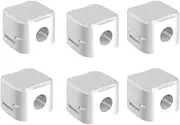 Magnetic Cable Clips,White Cord Organizer Holder, Cable Smooth Adjustable Magnetic Cord Organizer,Under Desk Cable Management,Strong Adhesive Wire Charger Holder for Nightstand 6 Pcs