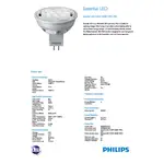 散光不刺眼 PHILIPS 飛利浦 LED MR16 杯泡 5W＝傳統50W鹵素燈 6500K 白光，2700K 黃光