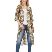 Gypsies & Moondust Juniors' Metallic-Print Duster Sz M NWT