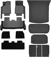 Compatible for Tesla Model Y Juniper 2025 TPE Floor Liners Fully Surrounded Floor Mats with Door Sill Protector Front Rear Cargo Liner Juni(12PCS Full Set)