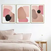 Abstract Pink 3 sets Poster Wall Art